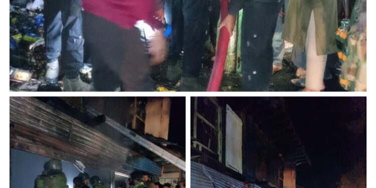 Massive Fire Destroys Several Businesses in Khumriyal; Indian Army Responds Swiftly