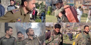 Anantnag Police Respond Swiftly to Massive Fire in Kadipora, Anantnag