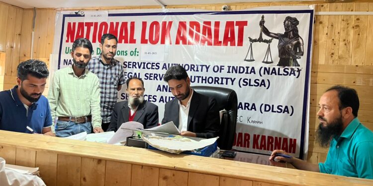 National Lok Adalat Held at Munsiff Court Tangdhar Under DLSA Kupwara.