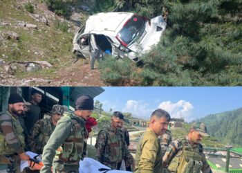 Tragic Road Accident Near Tangdhar Claims One Life, Four Injured Rescued by Civilians and Army