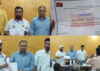 Mohd Ismail Khan Honoured by India Post for Outstanding Performance.