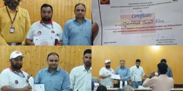 Mohd Ismail Khan Honoured by India Post for Outstanding Performance.
