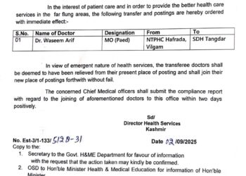 Paediatric Doctor Posted at SDH Tangdhar, Fulfilling Long-Pending Demand of Karnah Residents