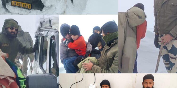 Indian Army and BSF Conduct Swift Rescue Operation Amid Sudden Snowfall in Tangdhar